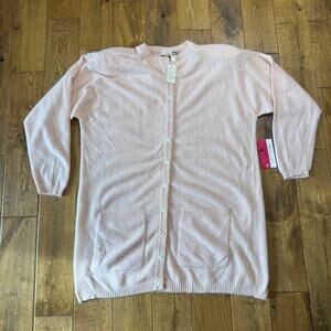 VTG Liz Claiborne Women's Sz L Lambswool Angora Blend Sweater Cardigan Set 2 Pc